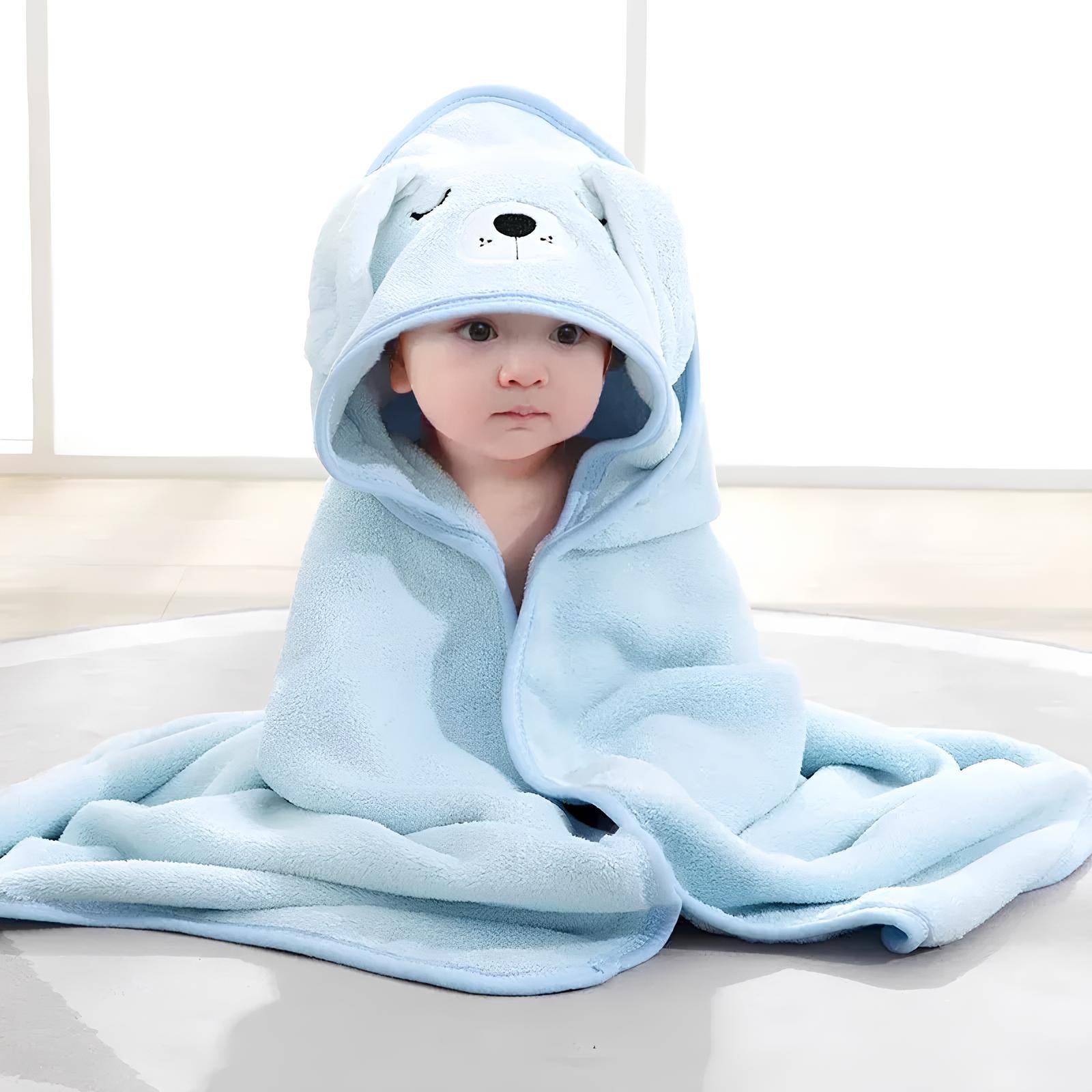 Juniors Zone™ CozySplash – Hooded Cartoon Bath Towel