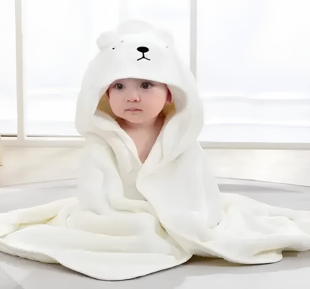 Juniors Zone™ CozySplash – Hooded Cartoon Bath Towel