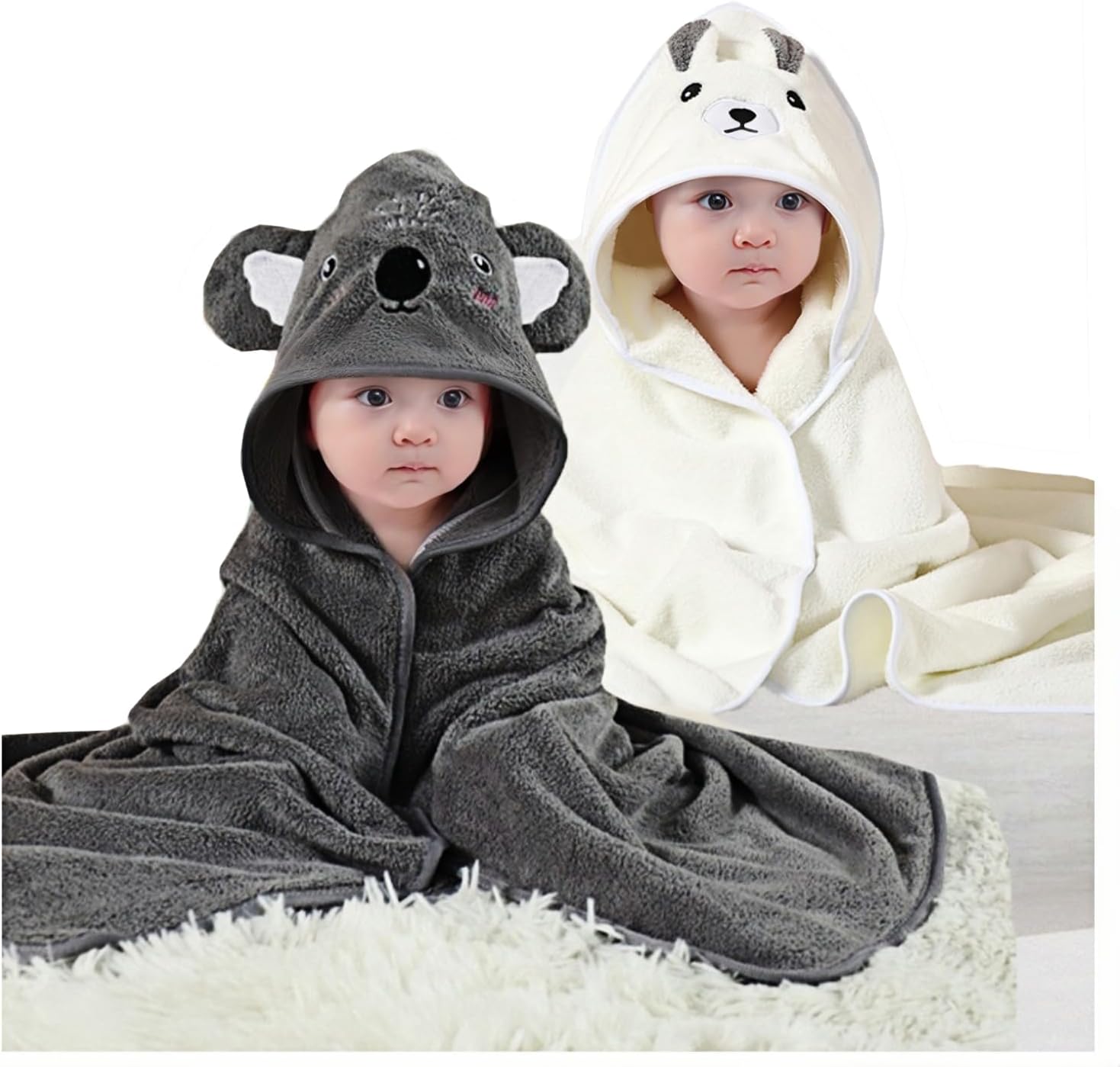 Juniors Zone™ CozySplash – Hooded Cartoon Bath Towel